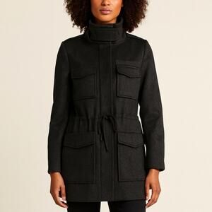 Emerson Fry Army Coat Wool Cashmere Charcoal Gray